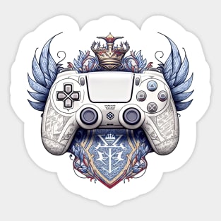 House of play. Gamepad heraldic emblem Sticker